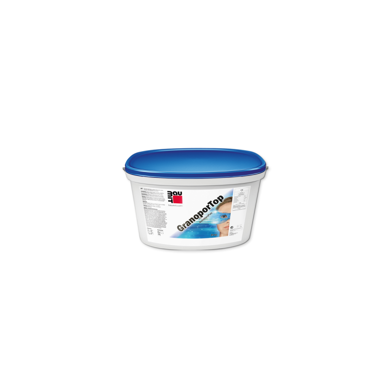BAUMIT Crépi Organique / Taloché K1,5mm GranoporTop - Seau de 25 Kg 