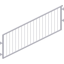 METRIQUE - Garde-corps d'escalier avec sécurité enfant en acier 2.50 x 2.00 m