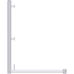 UNIFIX - Poteau de garde-corps long en acier 1.00 x 0.74 m